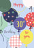 Classic 30th Birthday Card - For Him - Balloons created by Sazerelli Designs