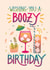Bold and Vibrant Birthday Card - Wishing You a Boozy Birthday created by Drafts n Doodles