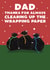 Funny Christmas Card for Your Dad - who clears up the wrapping paper! created by Pickled Prints