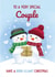 Christmas Card for Friends - Cute Snowmen Card for Couple at Xmas - Special Mate created by Bev O'Connor || @oconnordesign