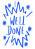 Well done // congratulations card // blue stars created by Lucy Bromilow