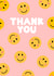 Smiley Thank You Card - Thank You Card for Friend Collegue - Girly Thank You created by This Gal Designs