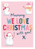 Cute Snowmen Christmas Card for Mummy - We love Christmas with you! created by Sarah Catherine