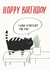 Birthday Card With A Cute Black Cat - Funny - For All People created by Nuta Mart