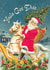 Funny Christmas Card - Yule Got This - Santa on Sleigh - Positive Card created by Modern Print Studio