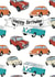 Classic Car Birthday Card - Mini Cooper, Fiat 500, VW Campervan & Beetle Lover created by Crafting By Cali