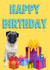 Pug Lovers birthday card created by Made by Betty