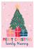 Pretty Pink Christmas Tree Card for a Lovely Nanny created by Sarah Catherine