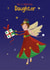 Daughter Christmas - Cute Festive Angel Fairy with Gift created by Dale Simpson