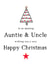Wishing an amazing Auntie & Uncle a very Happy Christmas created by Word Up Creative