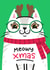 Meowy Xmas - White cat created by Blue Kiwi Design