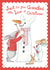 Cute Christmas Card for Grandad - Bunnies Making a Snowbunny - Just for you created by Helen Morgan Illustration