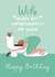 Funny Drunk Wife Birthday Card  - older but no wiser created by Running with Scissors