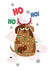 Cute Christmas Card – Grumpy Dog – Ho Ho Ho created by daminidesigns