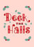 Deck the halls! Retro vintage christmas card. created by Loula Rose