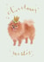 Pomeranian Illustration Christmas Card For Dog Lovers created by Honey & Velvet Studio