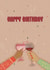 Cute Cheers Birthday Card - Birthday Card For Friends - Wine - Gin - Sister Card created by Becky Broome