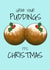 Funny Christmas Card - Puddings created by Apple Grumble Designs