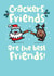 Crackers Friends Cute Funny Christmas Card created by Pink wink