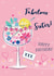 Pretty floral gin glass birthday card for a fabulous Sister. created by Katie Phythian Design