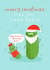 cute little pickle merry christmas card for parent - from the child created by Jess Moorhouse