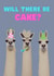Fun birthday card to send to your llama-loving friend - will there be cake? created by GingerBeards