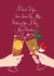 Across The Miles Christmas card - Alcohol - Robin - For Family created by Naughty Nice