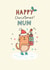Cute Cat Christmas card for your Mum - Happy Christmas! Mum created by Jenny Seddon