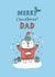 Cute Polar bear Christmas card for your Dad - Merry Christmas Dad created by Jenny Seddon