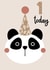 Cute panda - birthday card - one today - first birthday - kids created by Little Prints Fred Designs