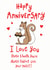 Anniversary nut fiddler - funny anniversary card - rude anniversary card created by Martyn Scribbler Illustration