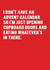 Funny Advent Calendar Christmas Card created by Redback Cards