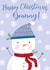 sweet snowman granny christmas card created by Sarah Corcoran