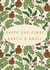 Happy Christmas Auntie & Uncle Festive Foliage Traditional Holly Pine Cone Card created by Kattern Design