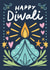 Happy Diwali with diya candle created by Natalia Gonzalez