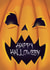 Scary & Cute Pumpkin Jack o’ lantern - Happy Halloween - Spooky & Funny Card created by Gravn Media