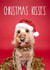 Cockapoo Christmas Kisses Dog Card created by The Yorkshire Pawtrait Co.