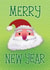 Cute Christmas card – Merry New Year created by Simon Whittaker
