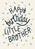 Happy Birthday Little Brother - Cool Pastel Confetti Card for Brother created by Christine Cuddihy Illustration