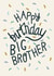 Happy Birthday Big Brother - Cool Pastel Confetti Card for Brother created by Christine Cuddihy Illustration