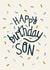 Happy Birthday Son - Cool Pastel Confetti Card for Son created by Christine Cuddihy Illustration