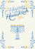 Happy Hanukkah -Star of David borders and 9-candle Menorah created by Dara, Ceramic Scripture