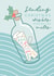 Cute festive message in a bottle sending Christmas Wishes across the miles. created by Jodie Gaul & Co