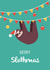 Wish your loved ones a Merry Slothmas created by Moog Designs