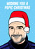 Funny Christmas card featuring Manchester City football manager, Pep Guardiola created by Graham Sanders