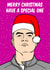 Funny Christmas card featuring football manager, José Mourinho created by Graham Sanders