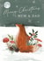 Merry Christmas Mum & Dad - Festive woodland fox in the snow with mushrooms card created by Making Meadows Ltd