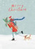 Cute Christmas Card for friend or loved one created by Martha Ratcliff Illustration