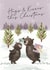 Cute Hugs & Kisses Partner Christmas Card - Two adorable bears kissing created by Making Meadows Ltd