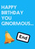 Happy Birthday You Bell End, Cheeky Birthday card, Birthday banter card created by MockingJayCards